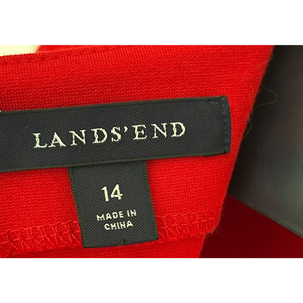 Lands End women's red sleeveless beaded sheath dress sz 14 - Picture 6 of 7